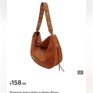 Foley + Corinna Studded Brown Leather Shoulder Bag